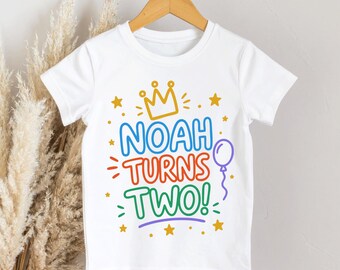 Personalised name kids 2nd Birthday T-shirt