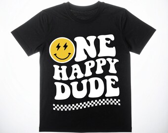 One happy dude happy face personalised t-shirt