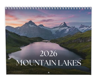 Calendario de lagos de montaña 2026: Fotografía de naturaleza escénica, días festivos en EE. UU.