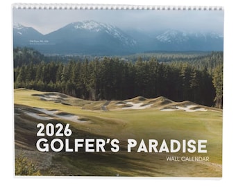 2026 Golf Course Wall Calendar: Scenic Photography, Golfer Gift