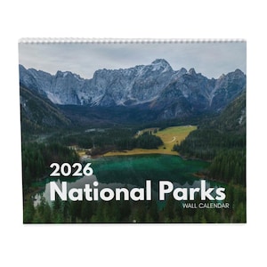 2026 National Parks Calendar: Scenic Nature Photography, Hiker Gift
