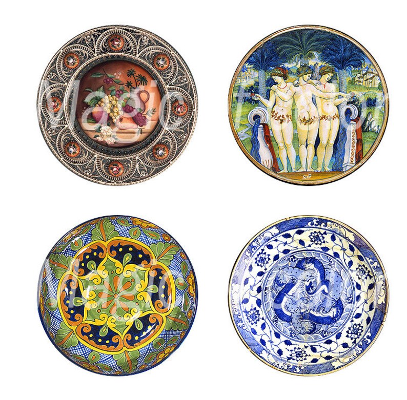 Medieval Decorative Plates 63 1 Inch Circle JPG Images Etsy