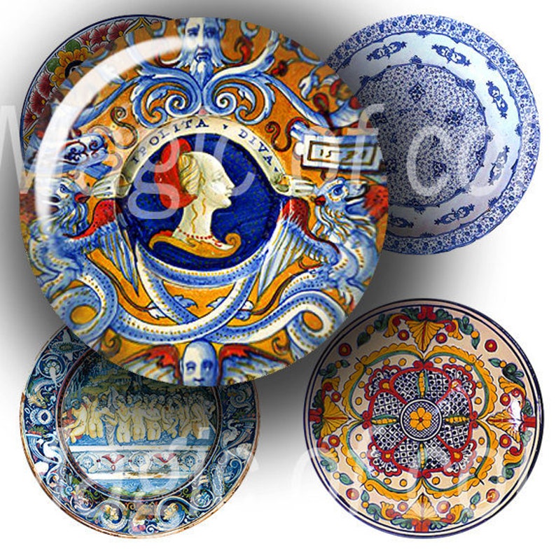Medieval Decorative Plates 63 1 Inch Circle JPG images Etsy