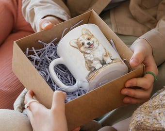Taza personalizada con retrato de mascota: taza de café personalizada con la foto de tu perro o gato
