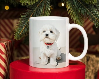 Taza personalizada con retrato de mascota: taza de café personalizada para perros y gatos