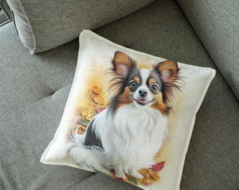 Custom Watercolor Pet Portrait Pillow | Personalized Dog or Cat Cushion