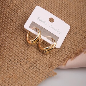 Gold Cuff Hoop Earrings For Women, Timeless And Bold Jewelry Made In Brass, Hypoallergenic Design For Confident Elegance