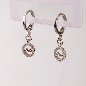 Silver Infinity Hoop Earrings, Timeless Brass Jewelry For Soulful Summer Moments, Gentle Care, Minimal Gift For Women