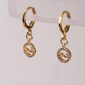Gold Infinity Hoop Earrings, Elegant Brass Essentials, Minimal Yet Bold, A Beautiful Summer Gift For Women With Grace