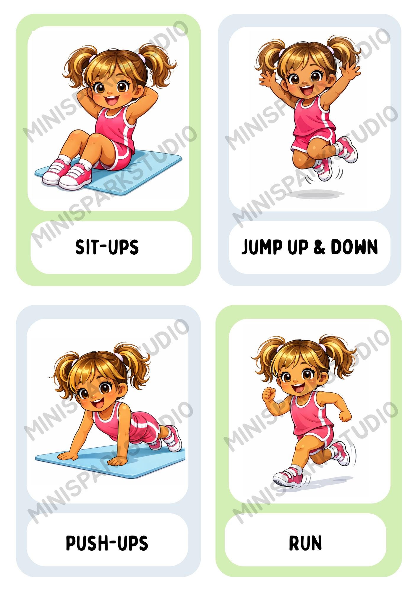 Kids Sport Flashcards - A Fun Way to Exercise With Your Child - Etsy