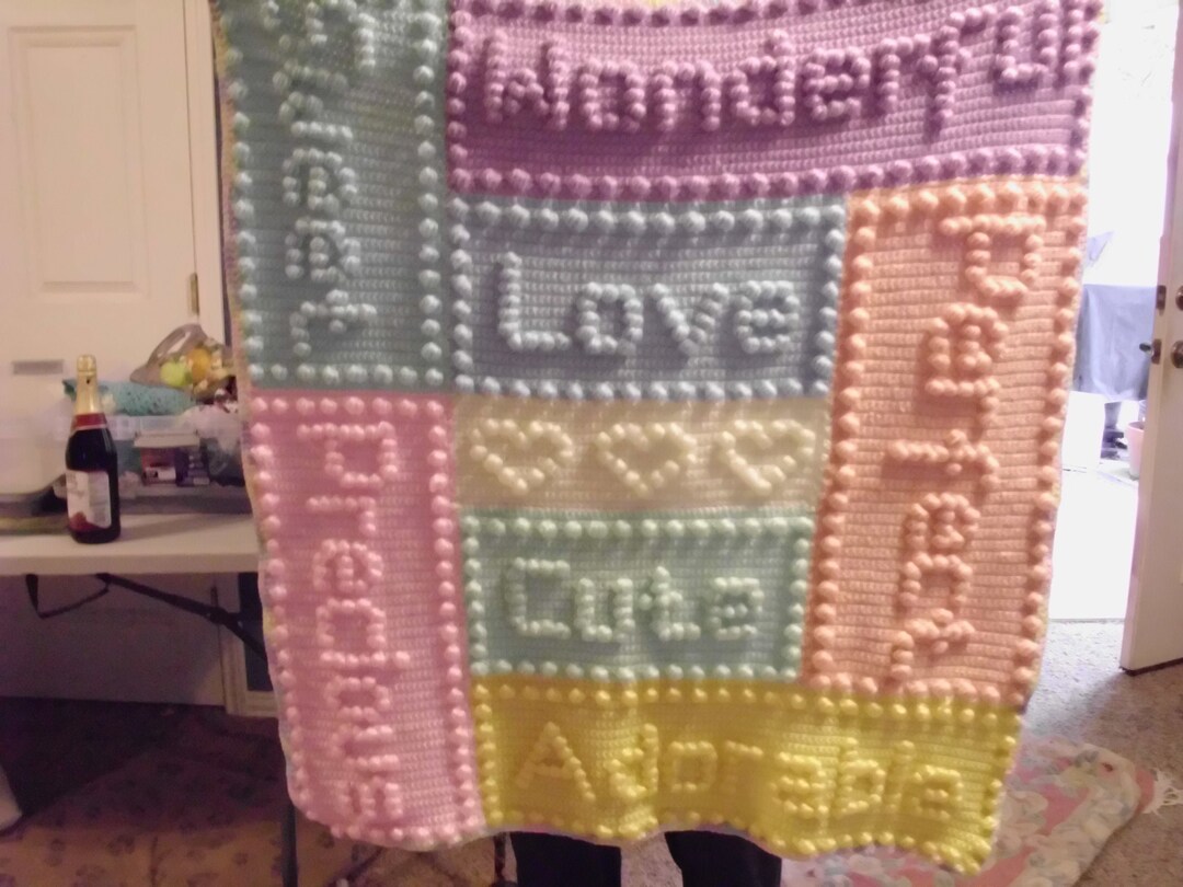 Crocheted Word Blanket Etsy