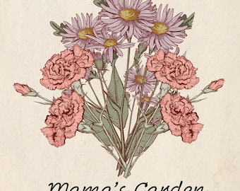 Custom Birth Flower Print • Personalized Floral Bouquet (Digital Download)