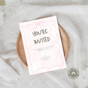 faire-part d'anniversaire rose modifiable | 18ème carte d'anniversaire de roses indien | Invitation d'anniversaire personnalisée pour elle | Modèle de fête numérique esthétique