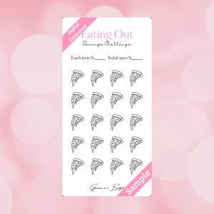 Eating Out • Printable Savings Challenge • Instant Download • A6 Cash Envelope Size • Digital Budget Tracker