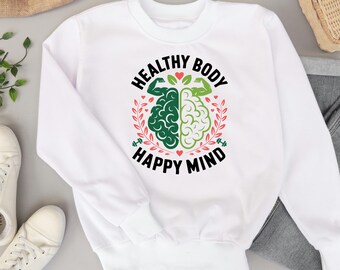 Positive Quote SVG File: Healthy Body Happy Mind (Digital Download)