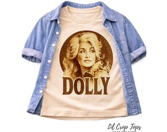 Dolly Shirt für Kinder, Country-Musik inspiriert Kleinkind-T-Shirt, Vintage Western-Grafik-T-Shirt, Retro- Country-Mädchen-Shirt, neutrales Boutique-Kinder-Top