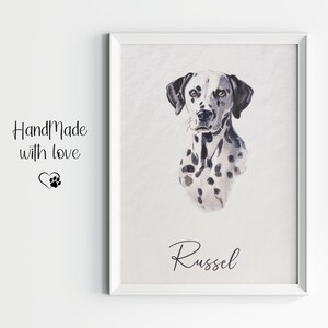 Ritratto ad Acquerello Fatto a Mano - Animali Domestici | Formato A5 | Disponibile come Originale e Copia Digitale Personalizzata