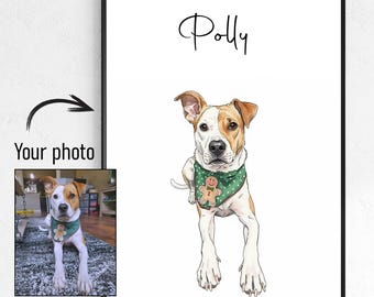 Personalized Watercolor Pet Portrait | Custom Dog & Cat Art (Digital Download)