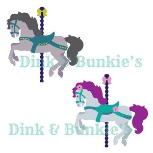 Cheval de carrousel Clipart Set