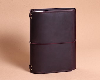 Leather Journal ODYSSEY Trifold Cover for Pocket, A6, A5 Notebooks