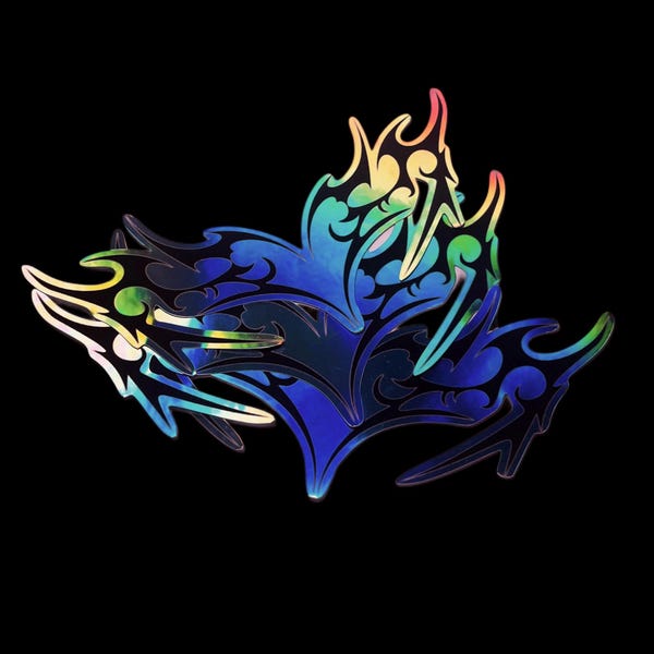 Holographic Cybersigilism Heart Sticker