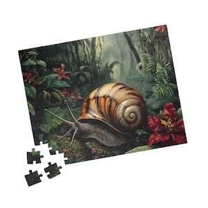 Beautiful Snail in the Jungle Jigsaw Puzzle (110 252 520 1014-piece) gift for friends family kids cousins siblings girlfriend parents!