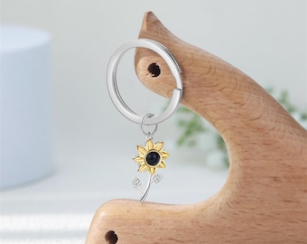 Llavero con proyección de foto personalizado, llavero con foto a medida, llavero con foto conmemorativa, llavero con proyección, regalo del Día de la Madre, regalo para ella.