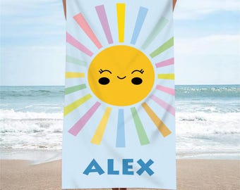 Custom Beach Towel With Name, Personalized Beach Towel, Birthday  Gift, Vacation Gift, Girl Gift, Kids name gift