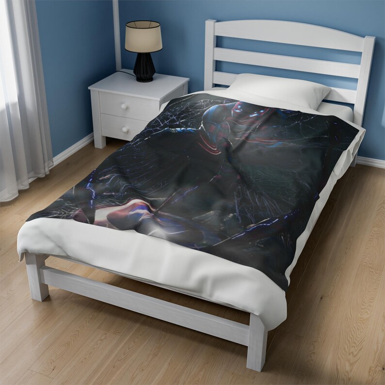 Coperta di peluche in velluto di Spider-Man Dark immagine 3