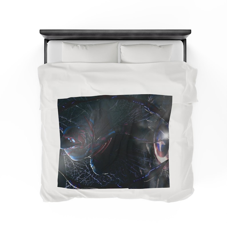 Coperta di peluche in velluto di Spider-Man Dark immagine 1