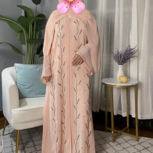 Hand Embellished Elegant Abaya, Occasion Wear Kaftan, Modest Islamic Dress, Formal Dubai Style Abaya for Eid, Wedding, Party