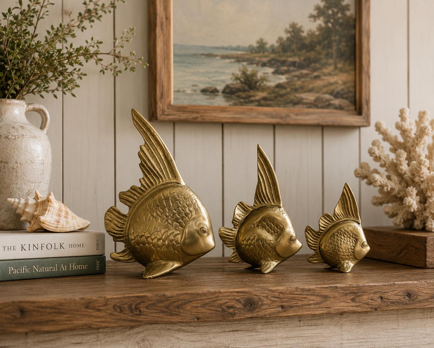 Brass Fisherman Figurine - Etsy