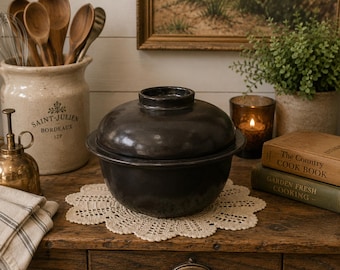 Vintage Arabia Finland Liekki Gryta med lock: Ulla Procopé Mid-Century Cookware (1,4 L)