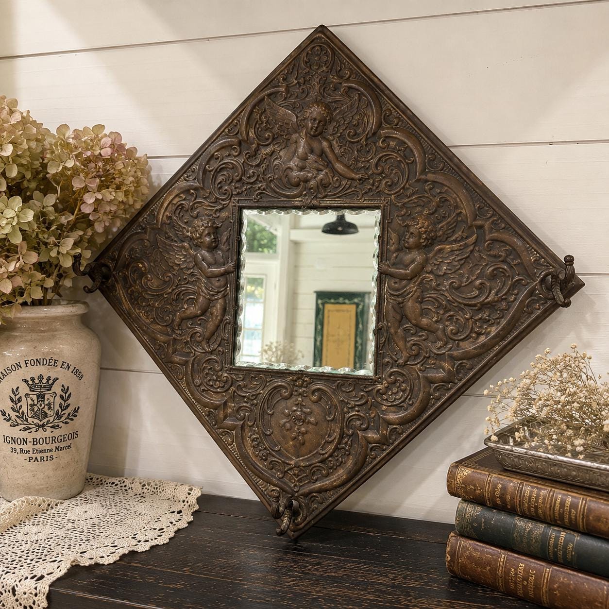 Japanned Mirror - Etsy
