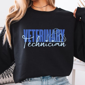 Veterinary Technician Sweatshirt Vet Tech Veterinarian School Student Vet Tech Graduation Happy Animals Unisex Crewneck Sweatshirt Grad Gift