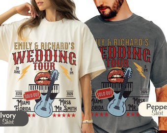 Custom Wedding Tour Shirt, Comfort Colors Wedding Favor