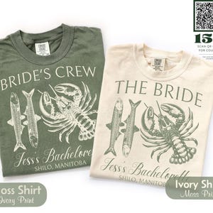 Lobster Sardine Bachelorette Party Comfort Colors Shirt: Coastal Wedding Bridal Crew Tee