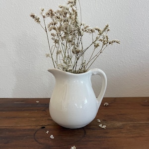 White Anfora Ironstone Creamer