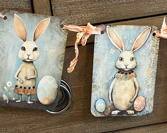 Easter Bunny Banner / Garland, 7 images, Crystal Rhinestones.