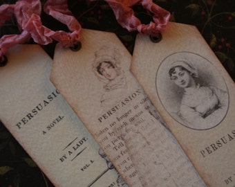 Jane Austen,Persuasion  Bookmarks or tags set of 6
