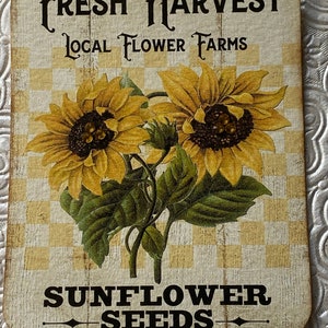 Set of 4 Sunflower Market tags, with rhinestones.