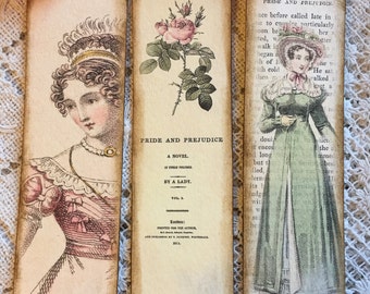 Jane Austen, Pride and Predujice  Bookmarks or tags set of 6