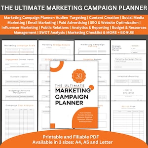 Marketing Campaign Planner | Marketing Campaign Strategy | Business Marketing | Social Media Marketing | Online Offline Marketing | Planner