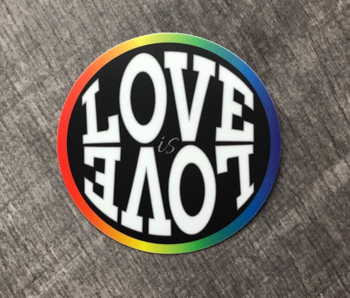 LOVE IS LOVE 3 X 3 Sticker - Etsy