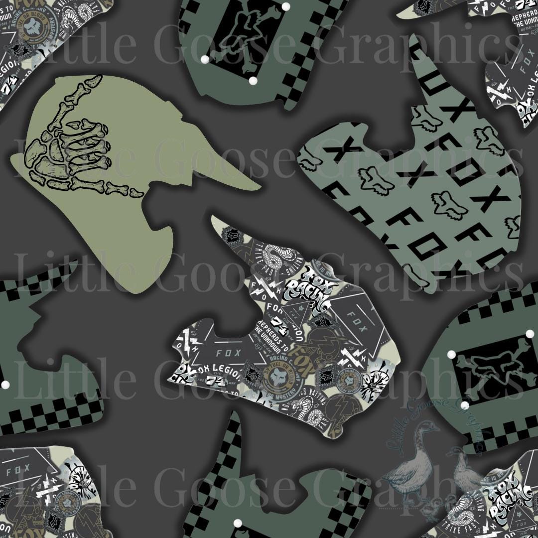 Fox Racing Stickered Helmets ATV Seamless/repeating File [digital ...