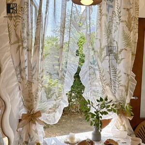 Custom Cafe Curtain Made to Order,Handmade Linen Cafe Curtains in Custom Sizes,Window and Door curtains, Mothers Day Gift for Her