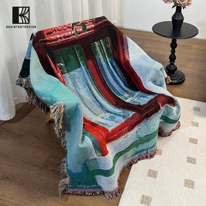 Modern Tribal Design,Beautiful Colorful Pattern,Vintage Style Quilt & Cozy Picnic Blanket for Cottagecore Decorm,Woven Blanket,blankets