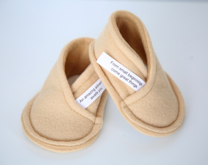 Fortune Cookie Booties ® Personalized Baby Booties, Toddler Shoes, Personalized Keepsake, Handmade, Unique Baby Shower Gift image 3