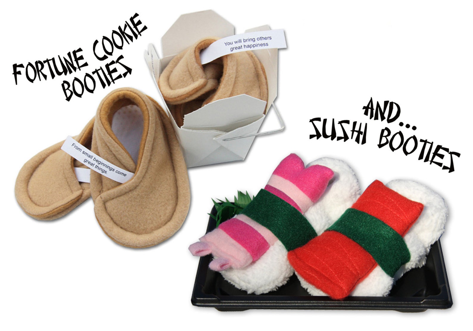 Fortune Cookie Booties® AND Sushi Booties® - Two Pairs of Baby Shoes - Etsy