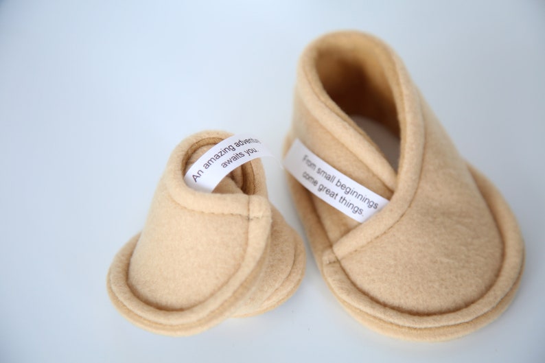 Fortune Cookie Booties ® Personalized Baby Booties, Toddler Shoes, Personalized Keepsake, Handmade, Unique Baby Shower Gift image 4